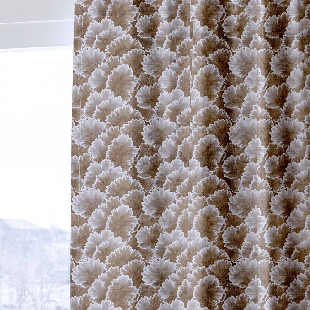 Flourish Brown - Curtain Panel - The Drapery