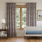 Flourish Brown - Curtain Panel - The Drapery