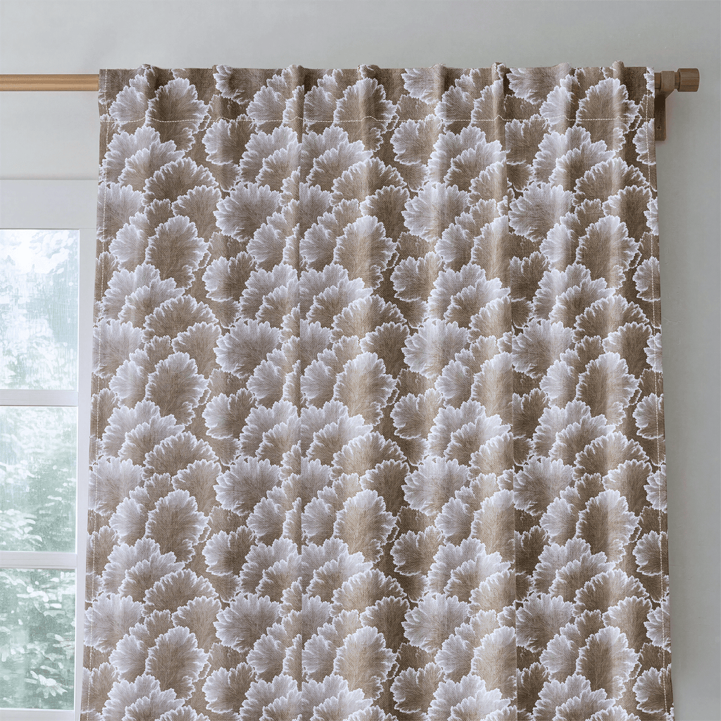 Flourish Brown - Curtain Panel - The Drapery