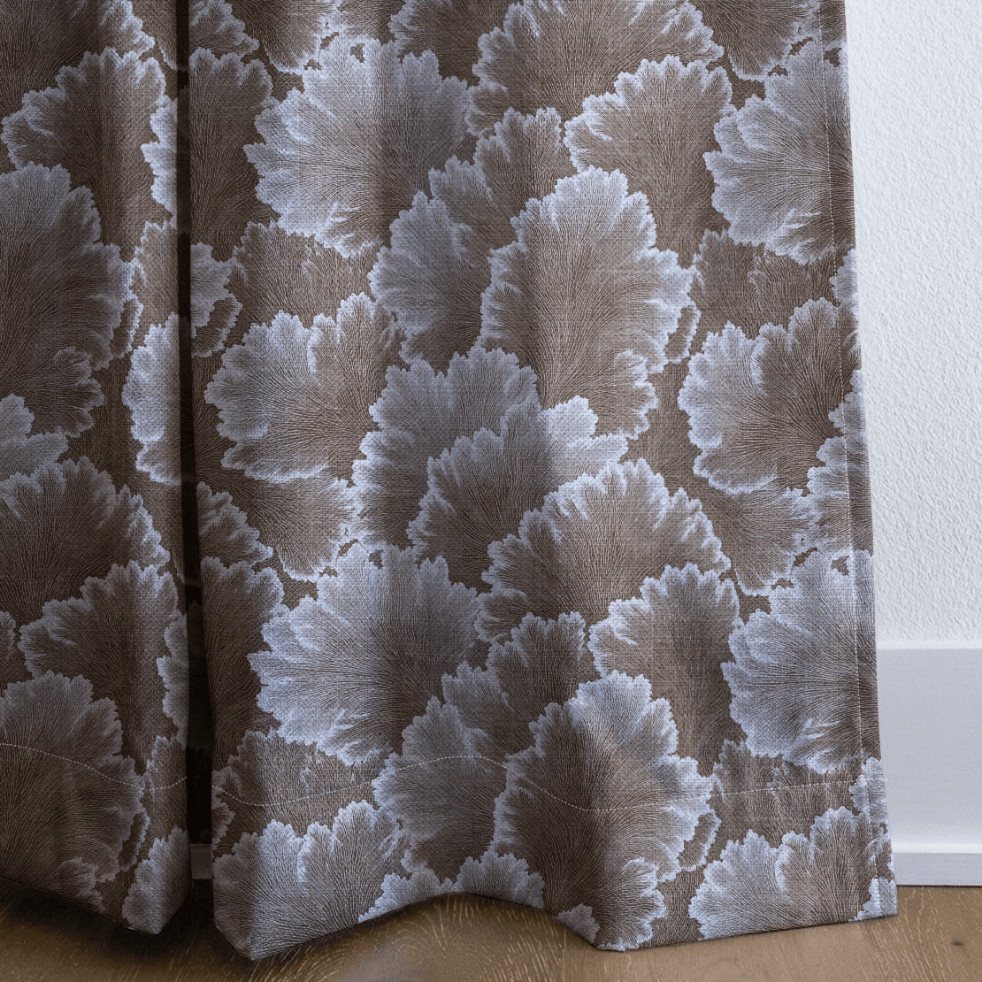 Flourish Brown - Curtain Panel - The Drapery