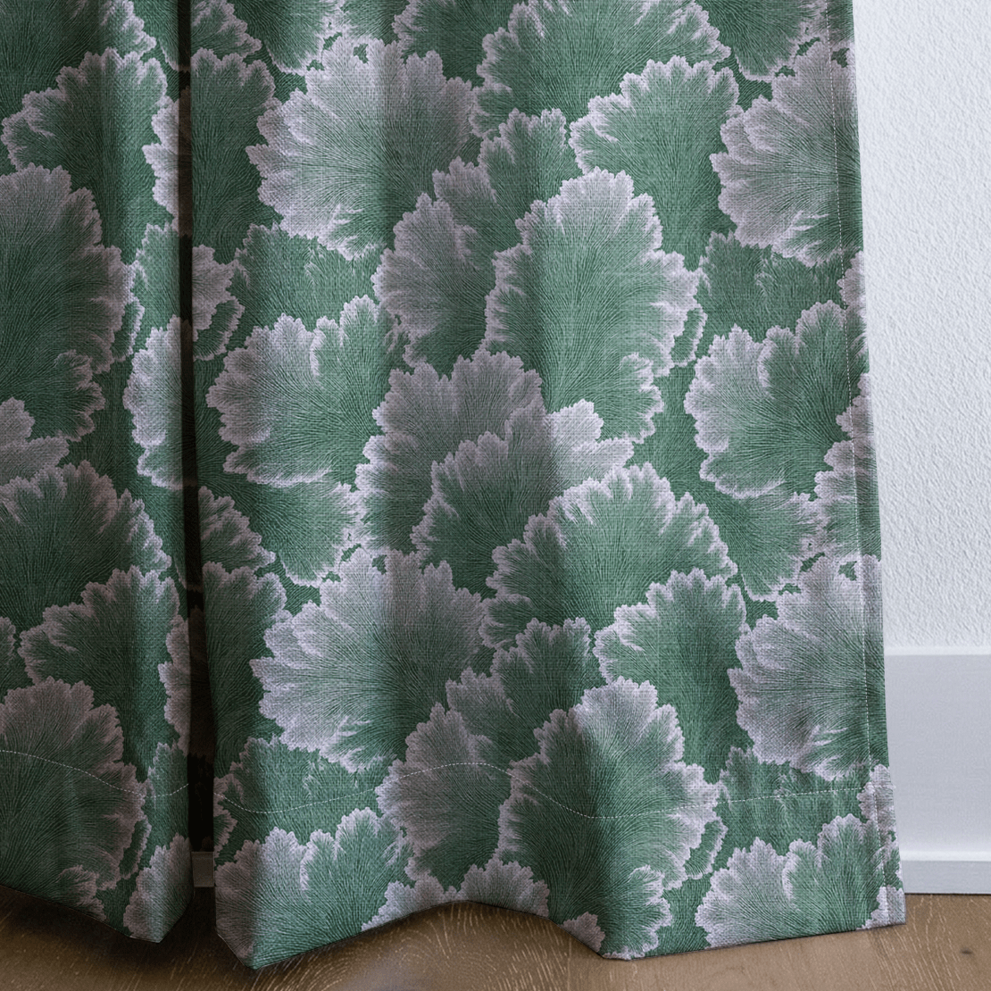 Flourish Green - Curtain Panel - The Drapery