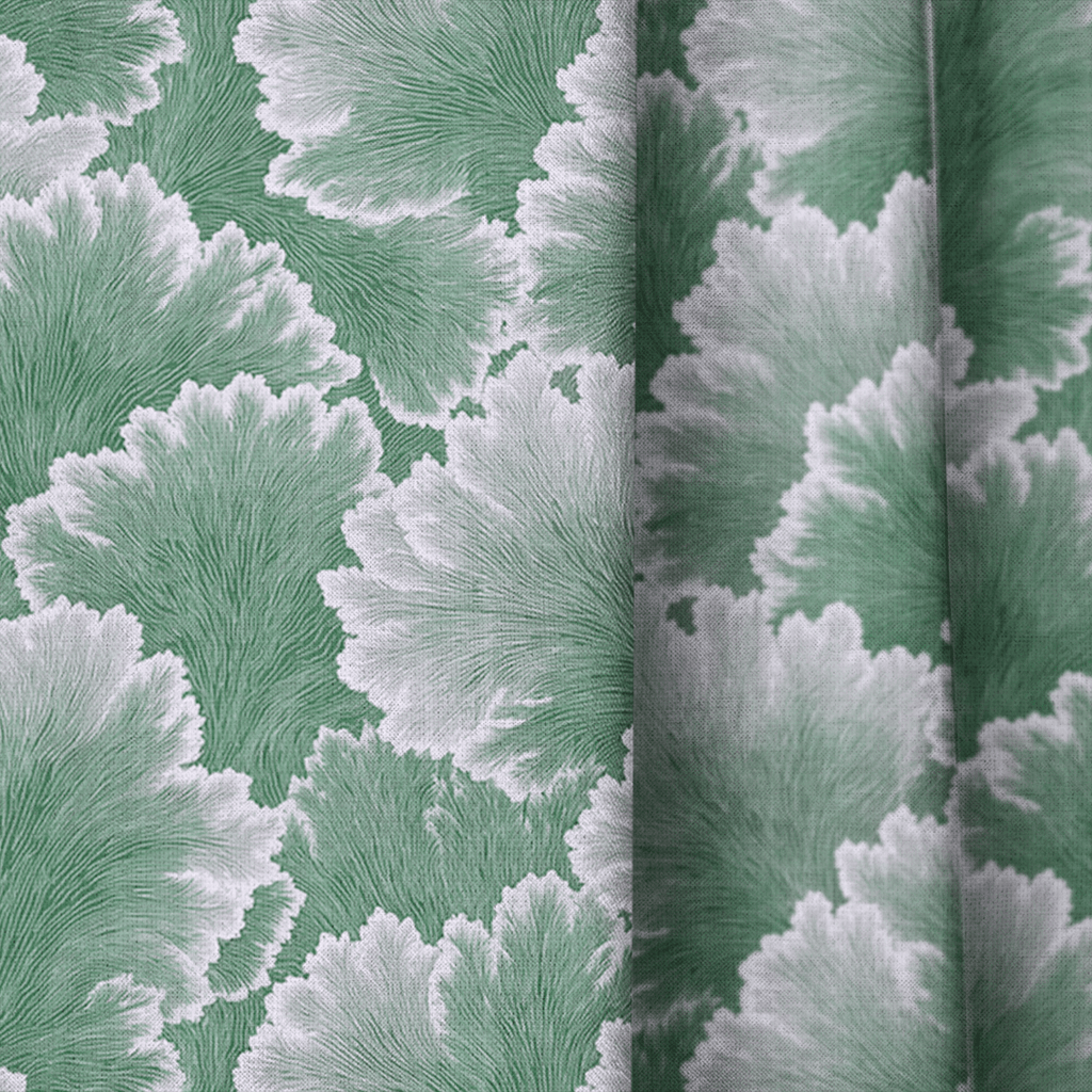 Flourish Green - Curtain Panel - The Drapery