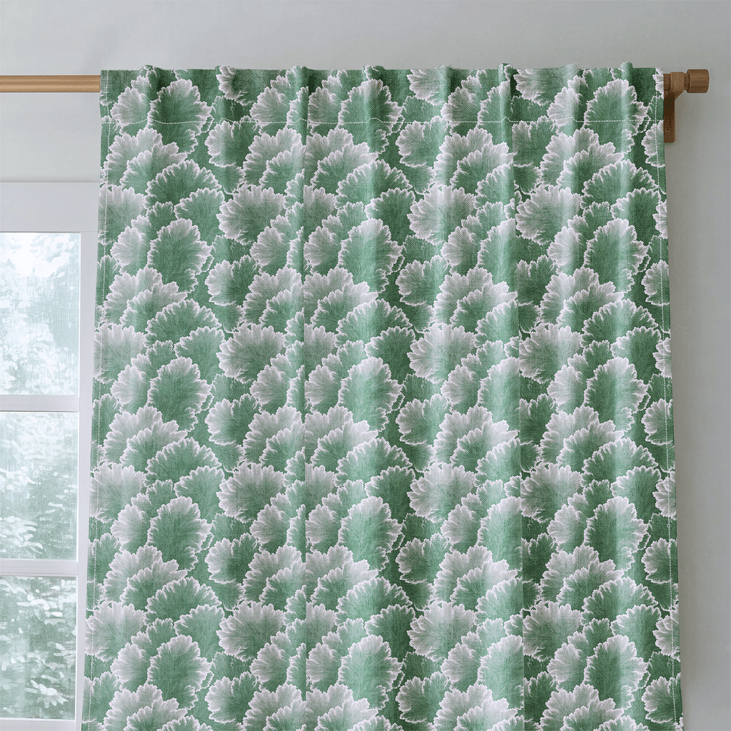 Flourish Green - Curtain Panel - The Drapery