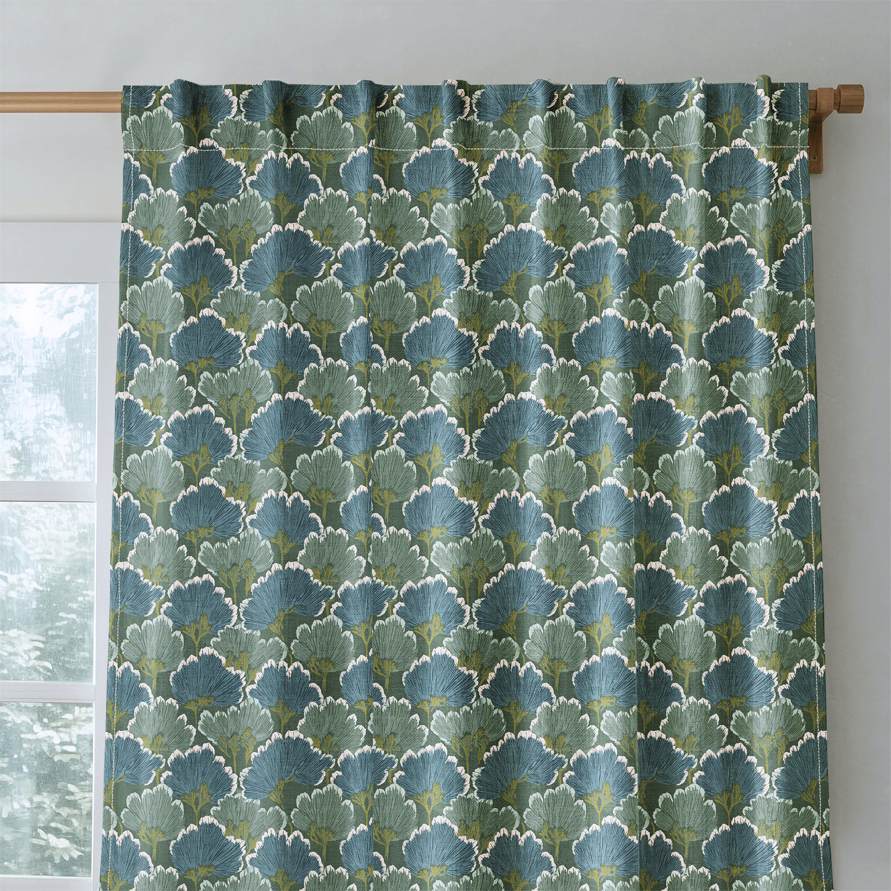 Flower Fans - Curtain Panel - The Drapery
