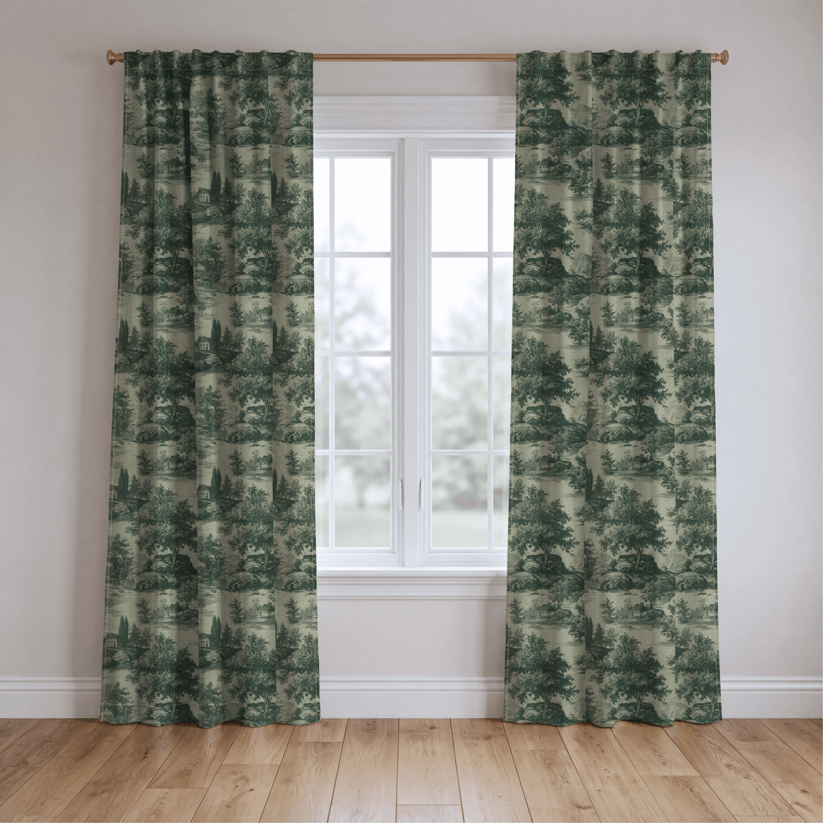 Forrest Ink Toile - Curtain Panel - The Drapery