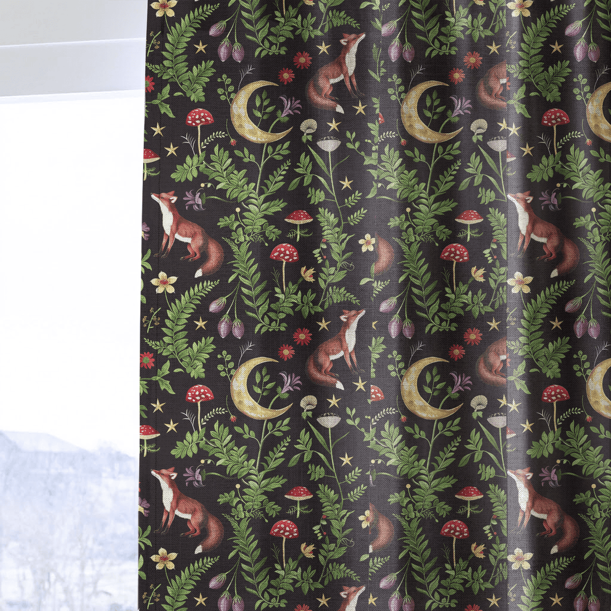Foxfire Meadow - Curtain Panel - The Drapery