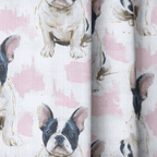 Frenchie Snuggles - Curtain Panel - The Drapery
