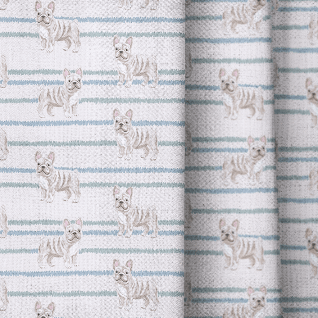 Frenchie Stripes - Curtain Panel - The Drapery