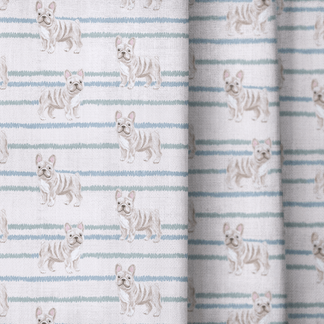Frenchie Stripes - Curtain Panel - The Drapery