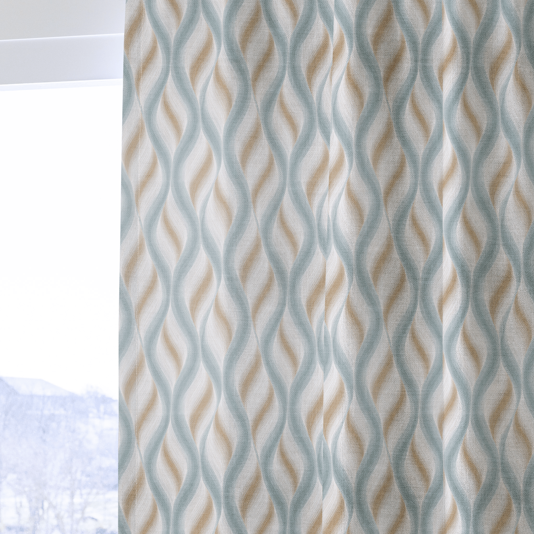 Freya Waves - Curtain Panel - The Drapery