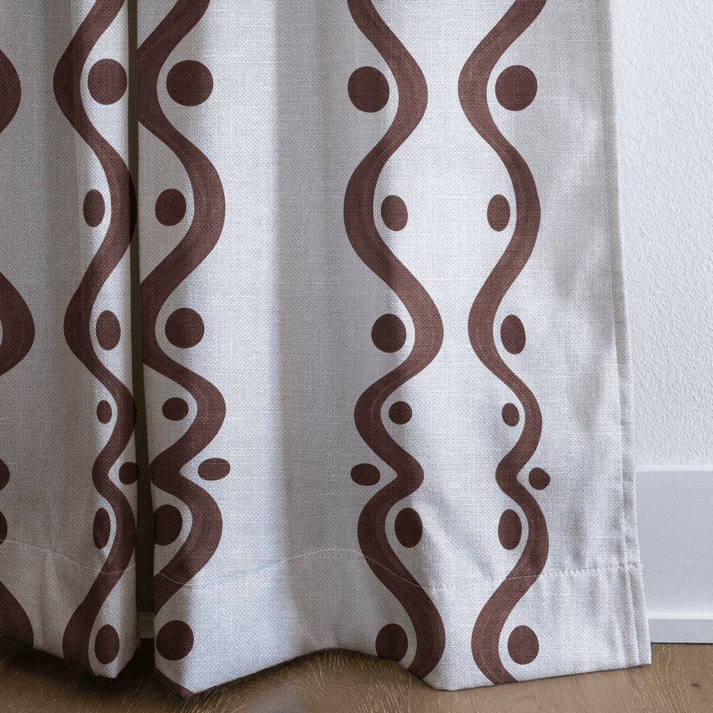Frill Seeker - Chocolate - Curtain Panel - The Drapery