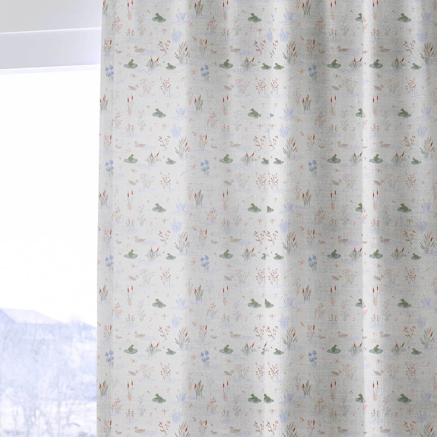 Froggy Pond - Curtain Panel - The Drapery