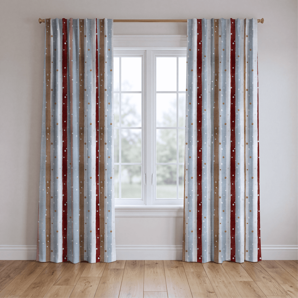 Frosted Stripes - Curtain Panel - The Drapery