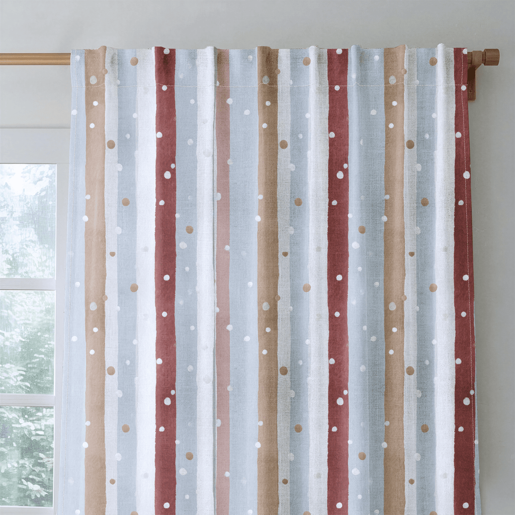 Frosted Stripes - Curtain Panel - The Drapery