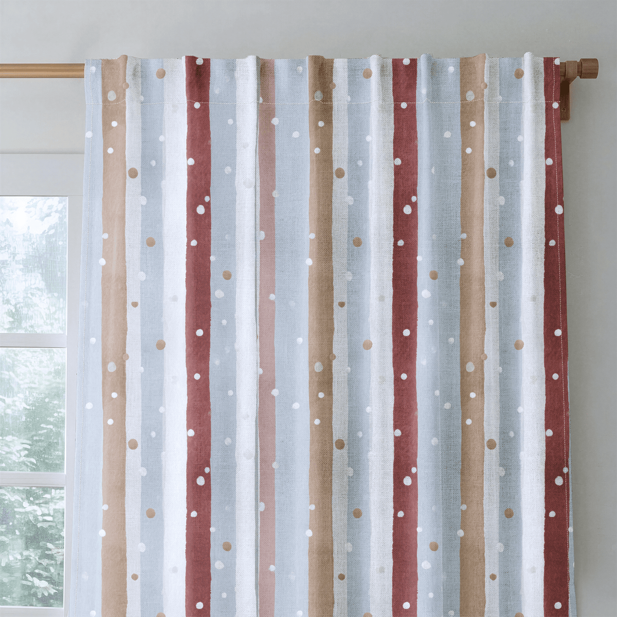 Frosted Stripes - Curtain Panel - The Drapery