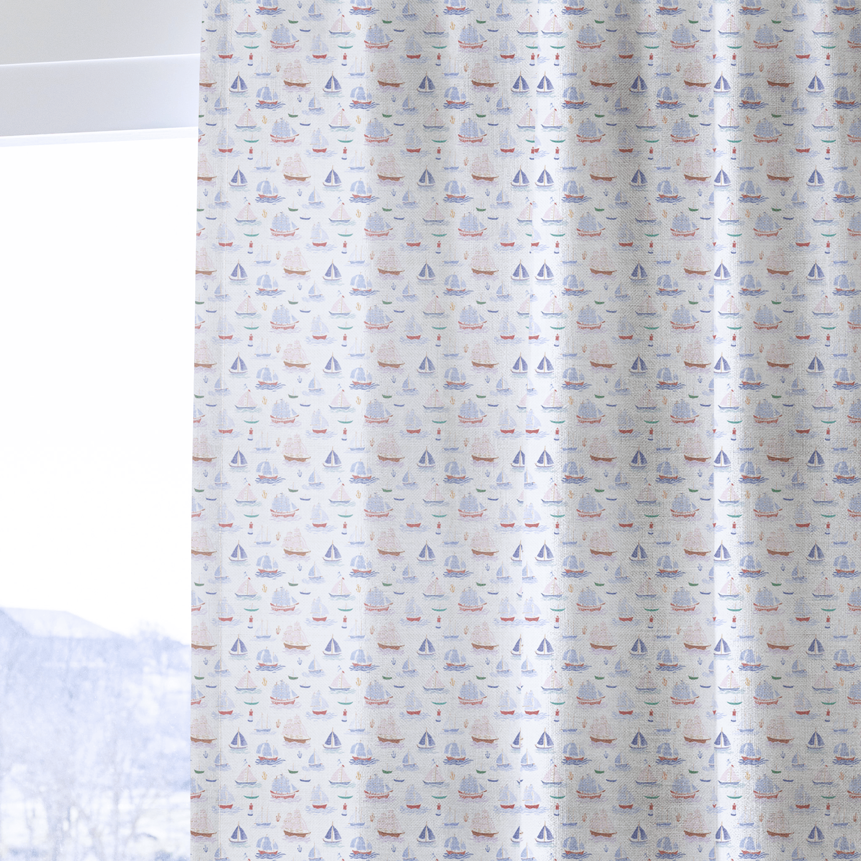 Full Sail Ahead - Curtain Panel - The Drapery