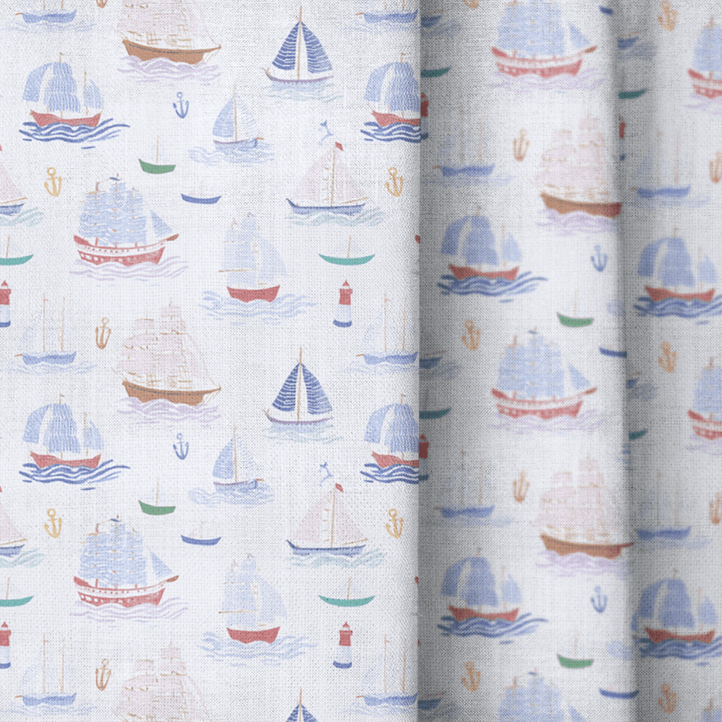 Full Sail Ahead - Curtain Panel - The Drapery