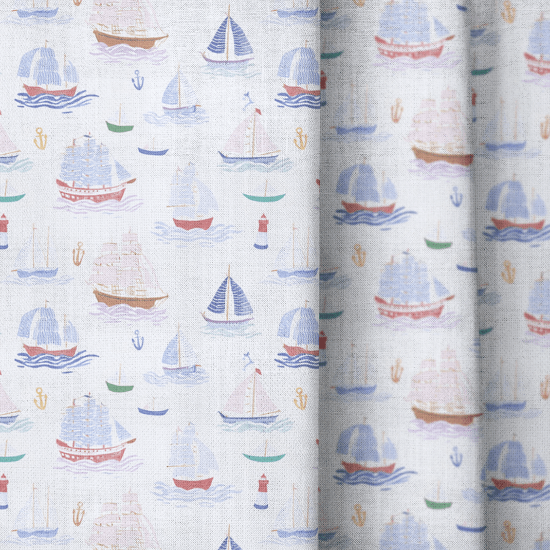 Full Sail Ahead - Curtain Panel - The Drapery
