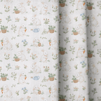 Garden Bunnies - Curtain Panel - The Drapery