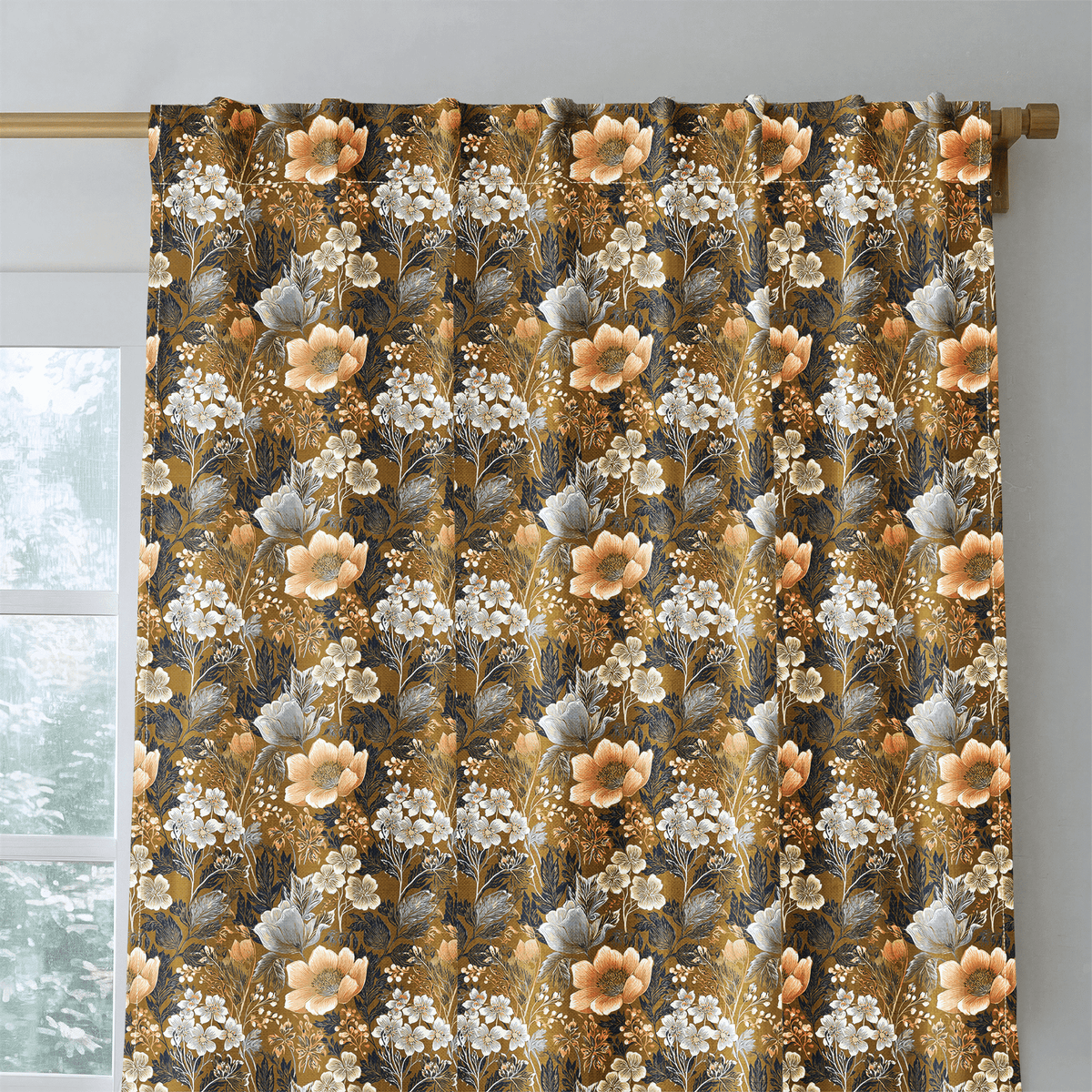 Garden Hour Auburn - Curtain Panel - The Drapery