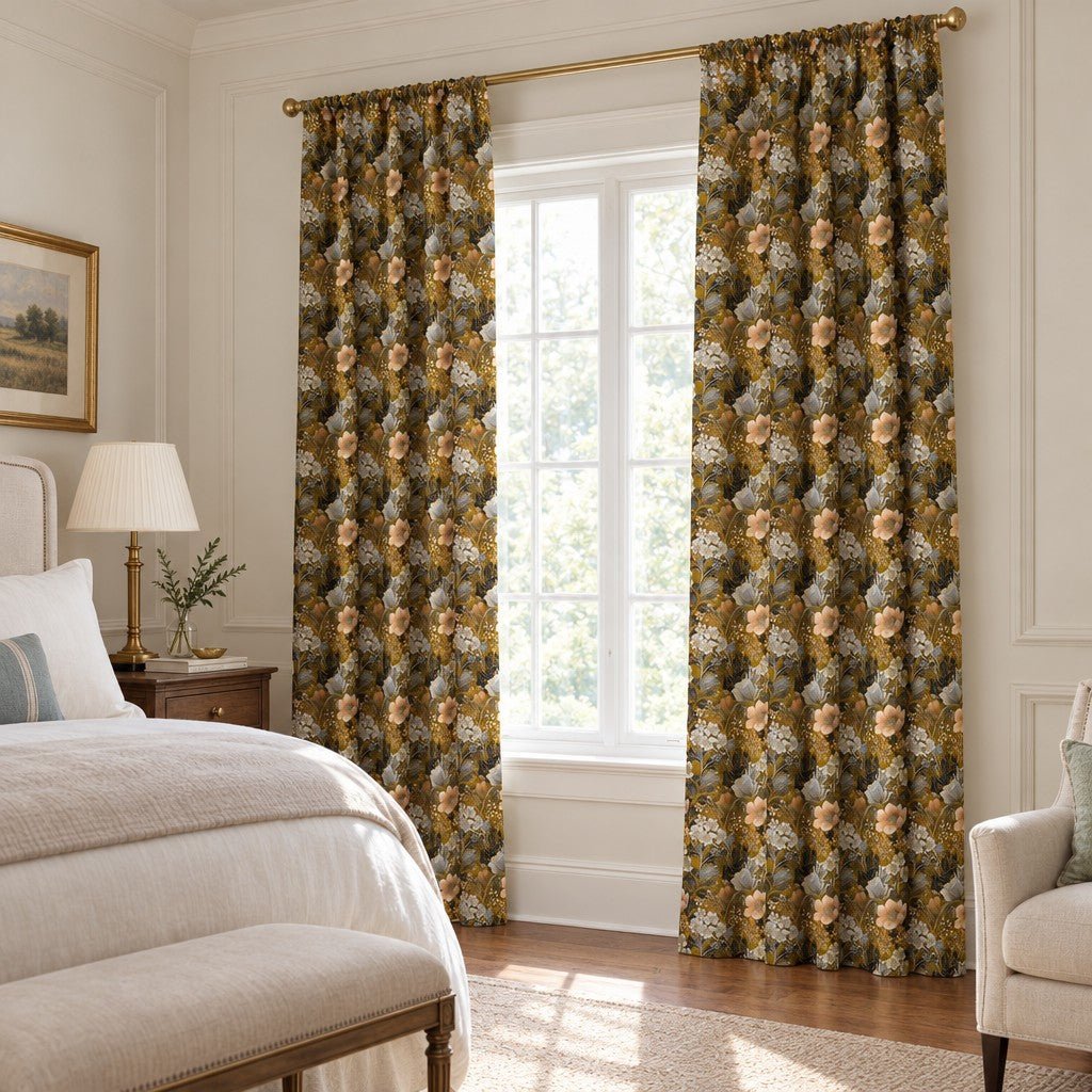 Garden Hour Auburn - Curtain Panel - The Drapery