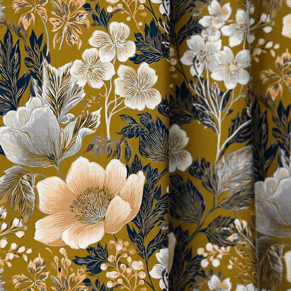 Garden Hour Auburn - Curtain Panel - The Drapery