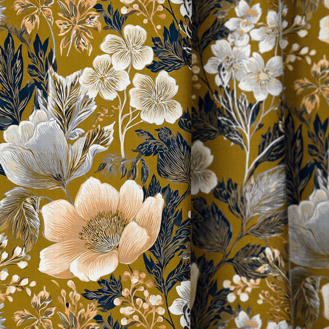 Garden Hour Auburn - Curtain Panel - The Drapery