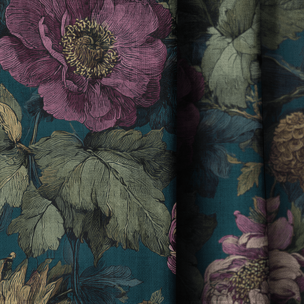 Garden Night - Curtain Panel - The Drapery