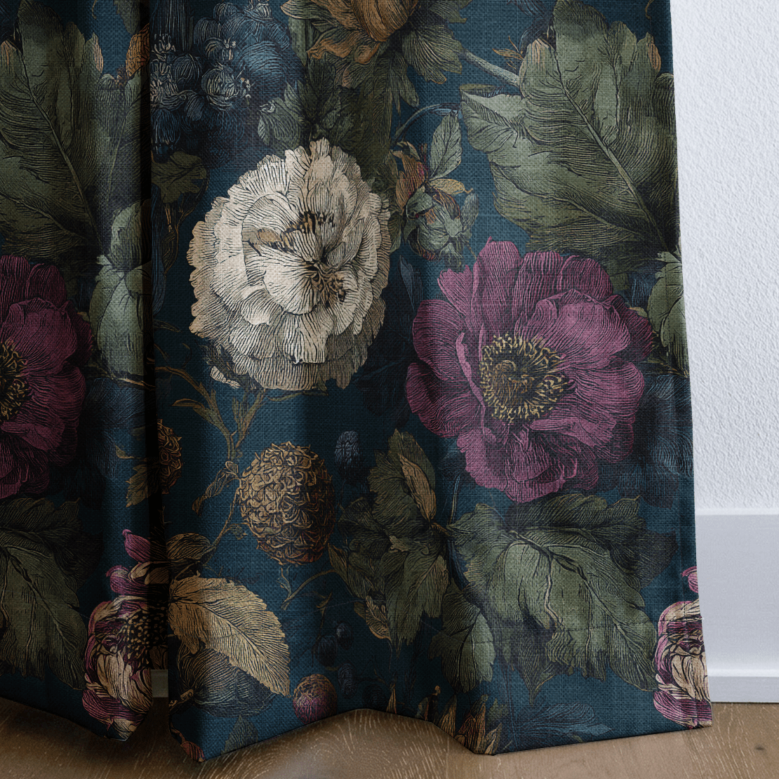 Garden Night - Curtain Panel - The Drapery