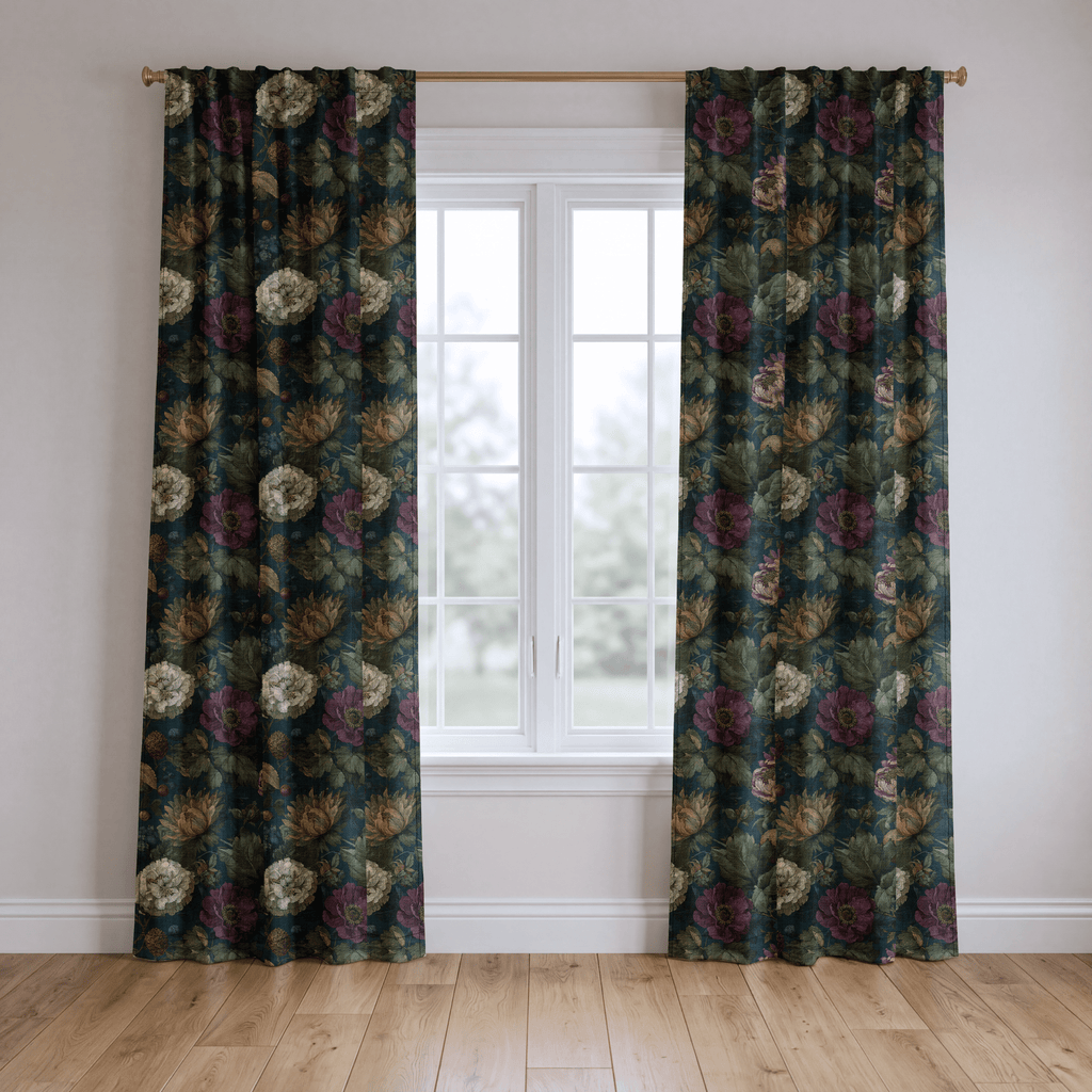 Garden Night - Curtain Panel - The Drapery