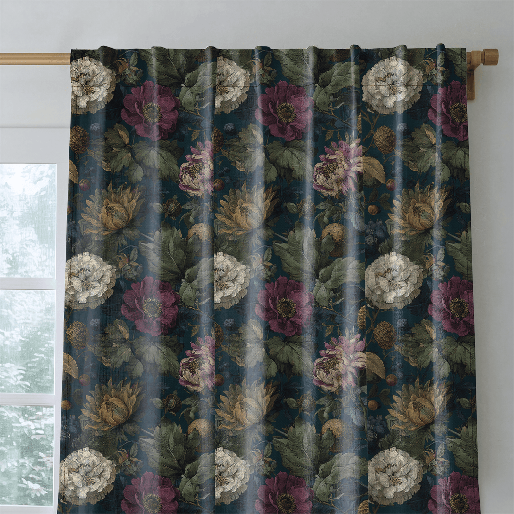 Garden Night - Curtain Panel - The Drapery