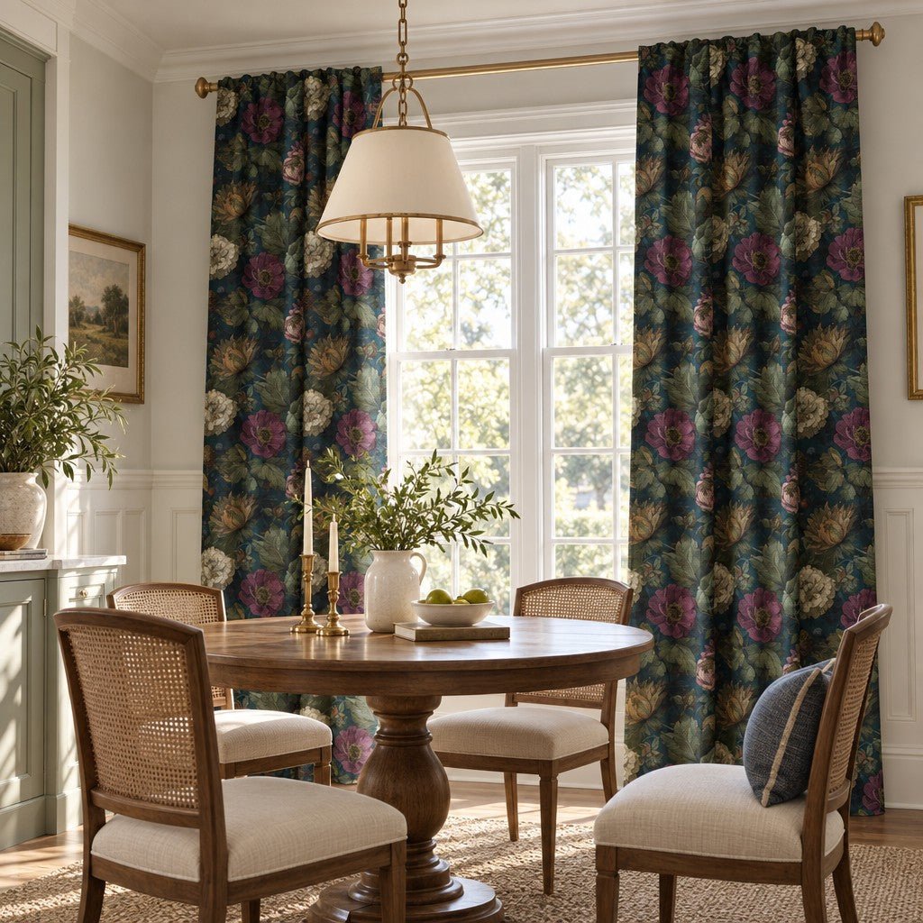 Garden Night - Curtain Panel - The Drapery