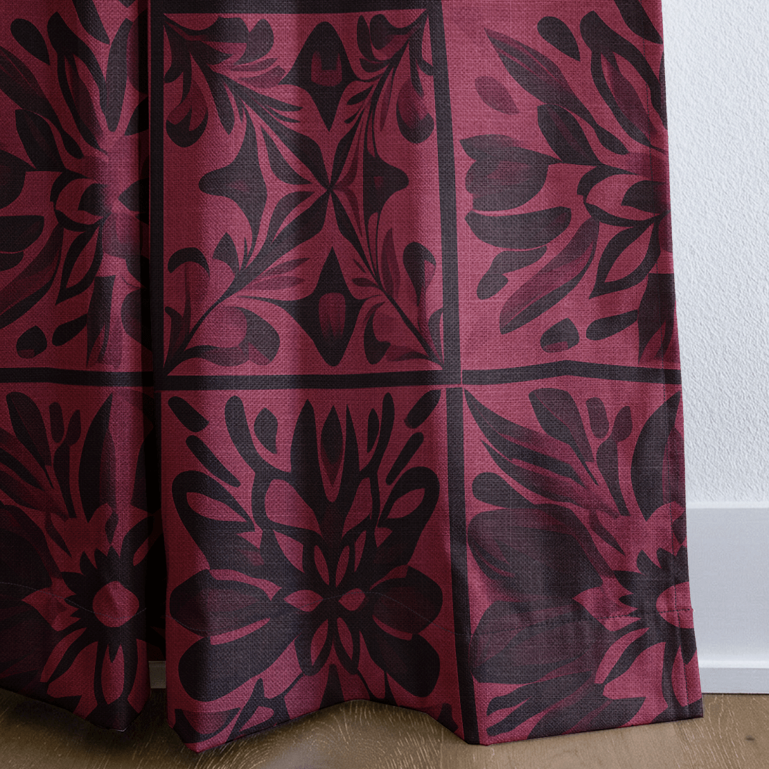 Garnet Mosaic - Curtain Panel - The Drapery