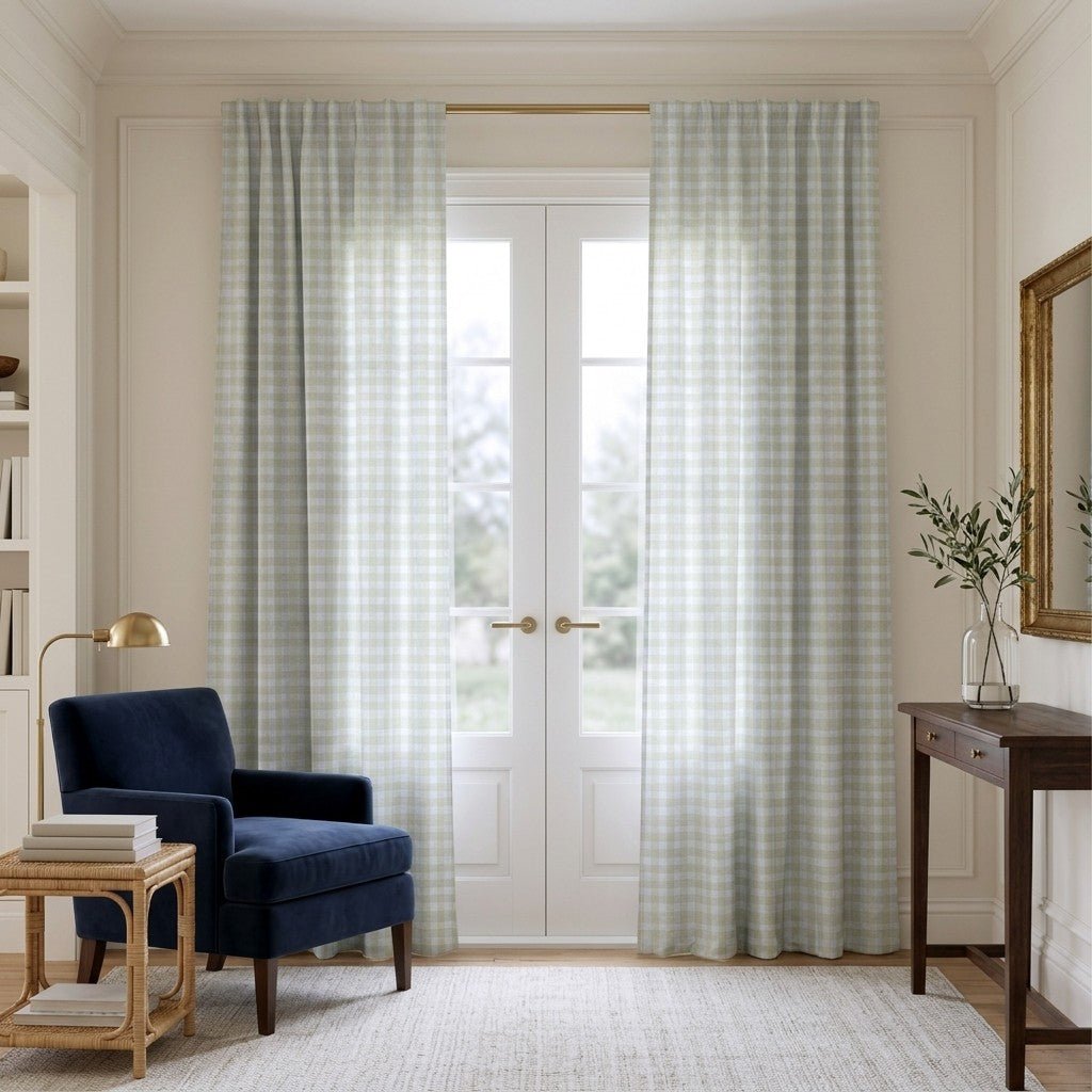 Gentle Grid - Curtain Panel - The Drapery