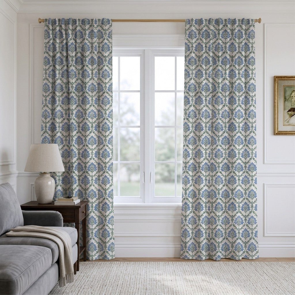 Georgia Green - Curtain Panel - The Drapery