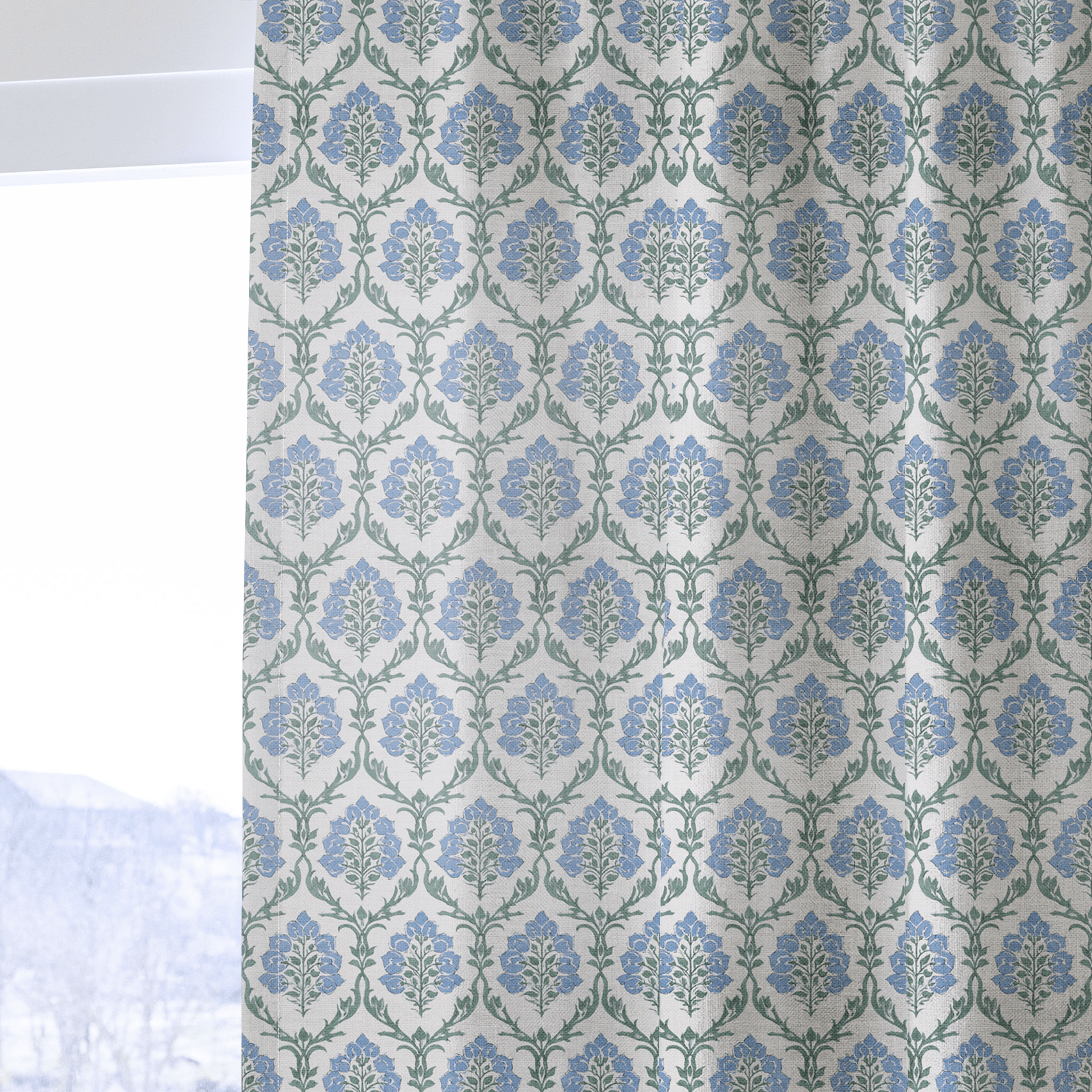 Georgia Green - Curtain Panel - The Drapery