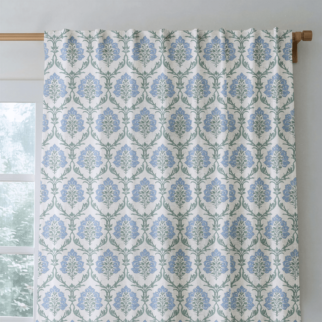 Georgia Green - Curtain Panel - The Drapery