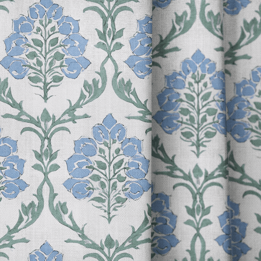 Georgia Green - Curtain Panel - The Drapery