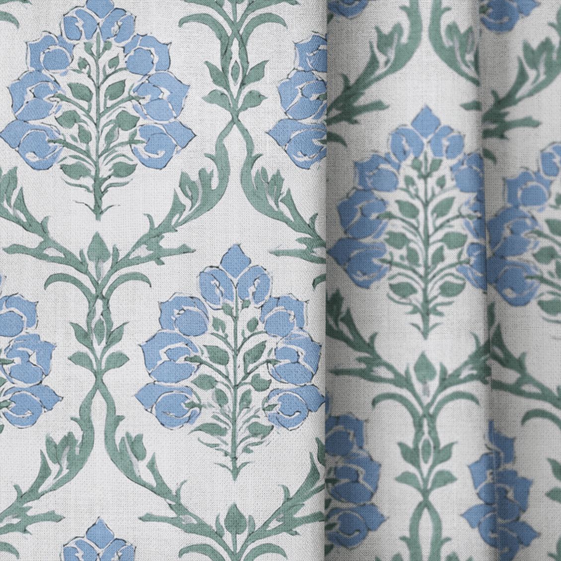 Georgia Green - Curtain Panel - The Drapery