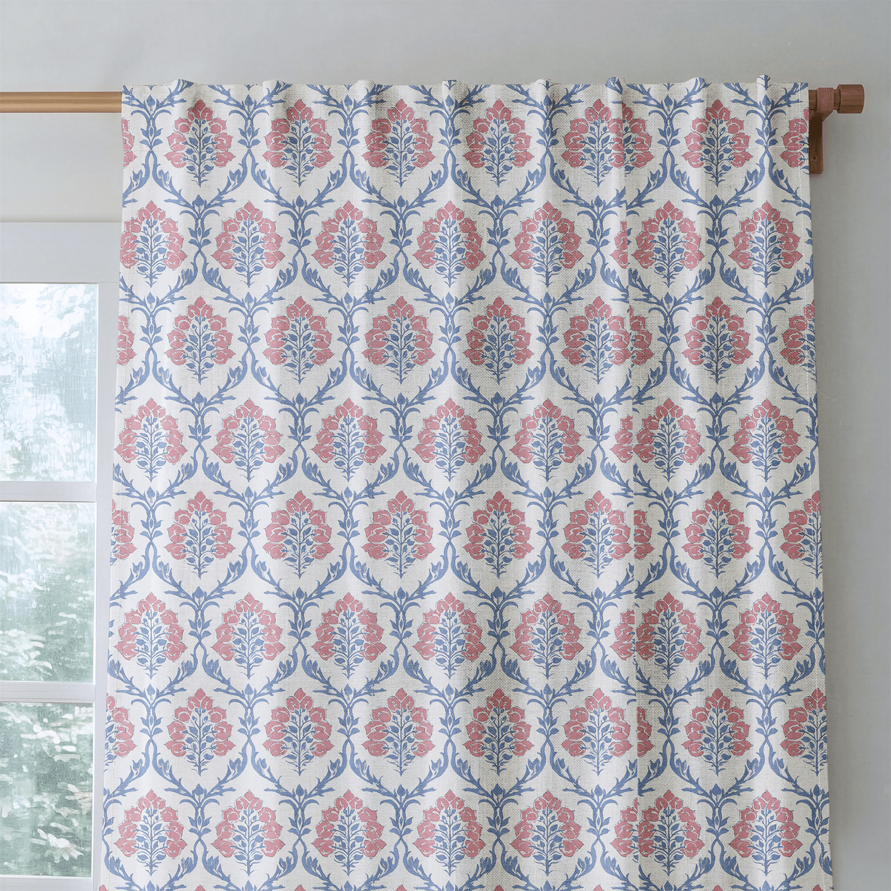 Georgia Red - Curtain Panel - The Drapery