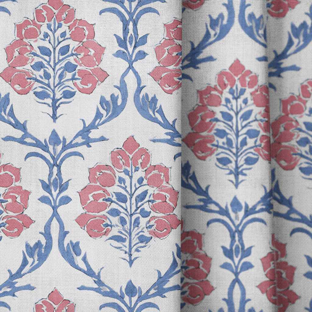 Georgia Red - Curtain Panel - The Drapery