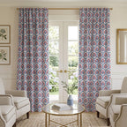 Georgia Red - Curtain Panel - The Drapery