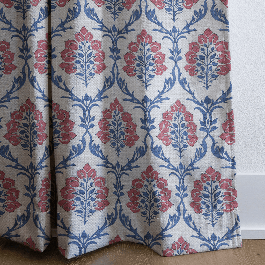 Georgia Red - Curtain Panel - The Drapery
