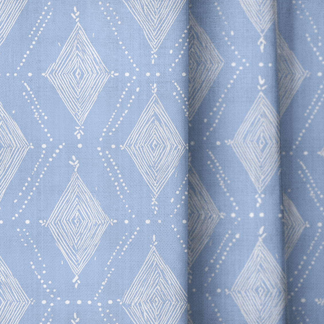 Gianna Blue - Curtain Panel - The Drapery
