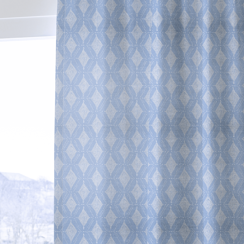 Gianna Blue - Curtain Panel - The Drapery
