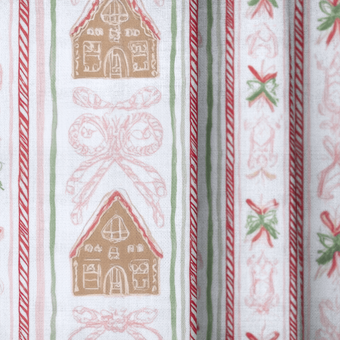 Gingerbread Row - Curtain Panel - The Drapery