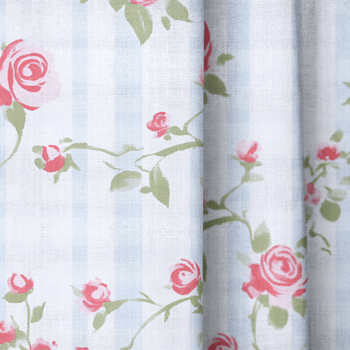 Gingham Garden - Curtain Panel - The Drapery