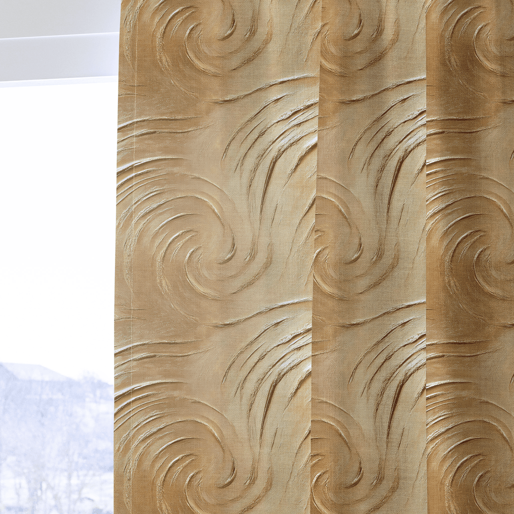Golden Currents - Curtain Panel - The Drapery