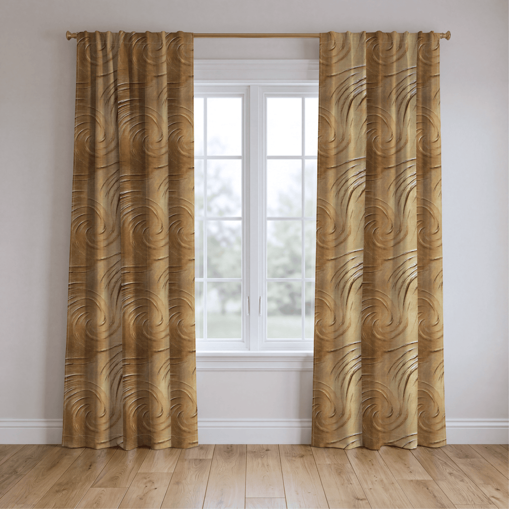 Golden Currents - Curtain Panel - The Drapery