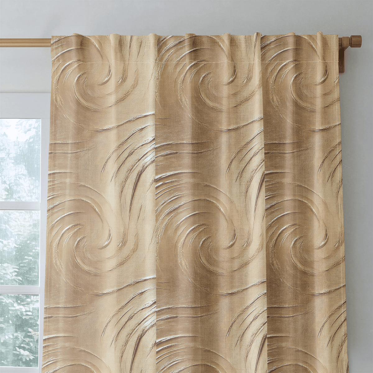 Golden Currents - Curtain Panel - The Drapery